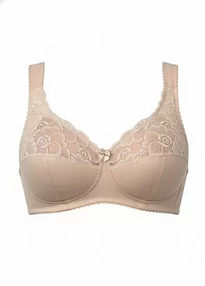 161101 Бавовняний бюстгальтер без кісточок Nana Сріблястий півонія