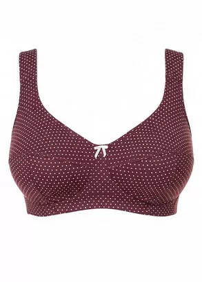 1121 Бюстгальтер з бавовни великого розміру VALMIR.A Вино в горошок